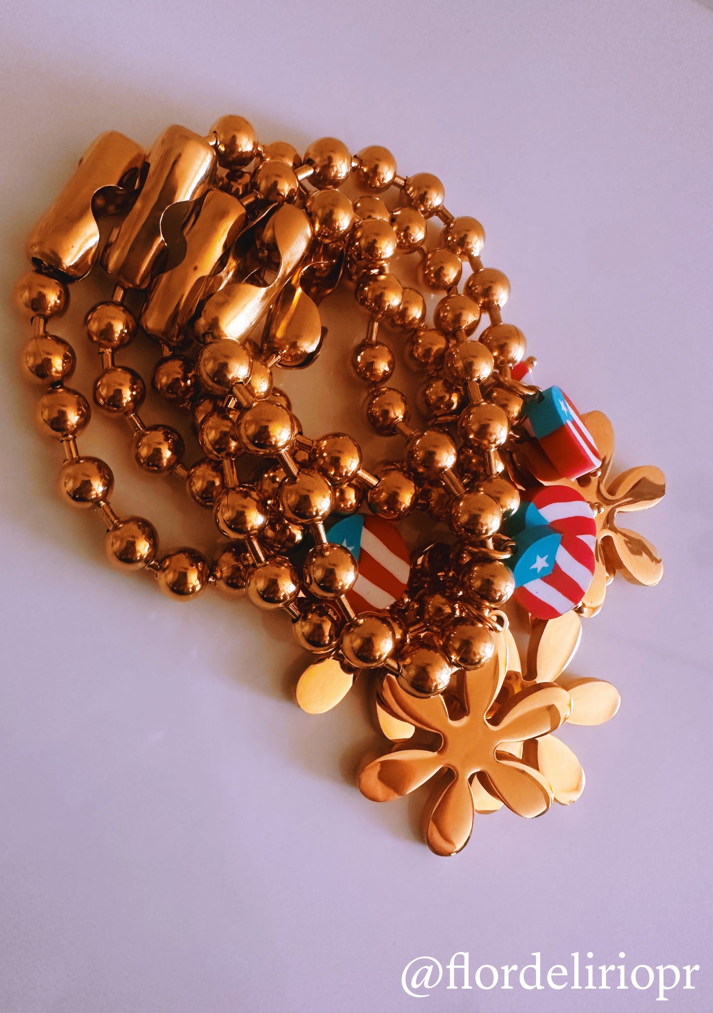 Flor y bandera bracelet