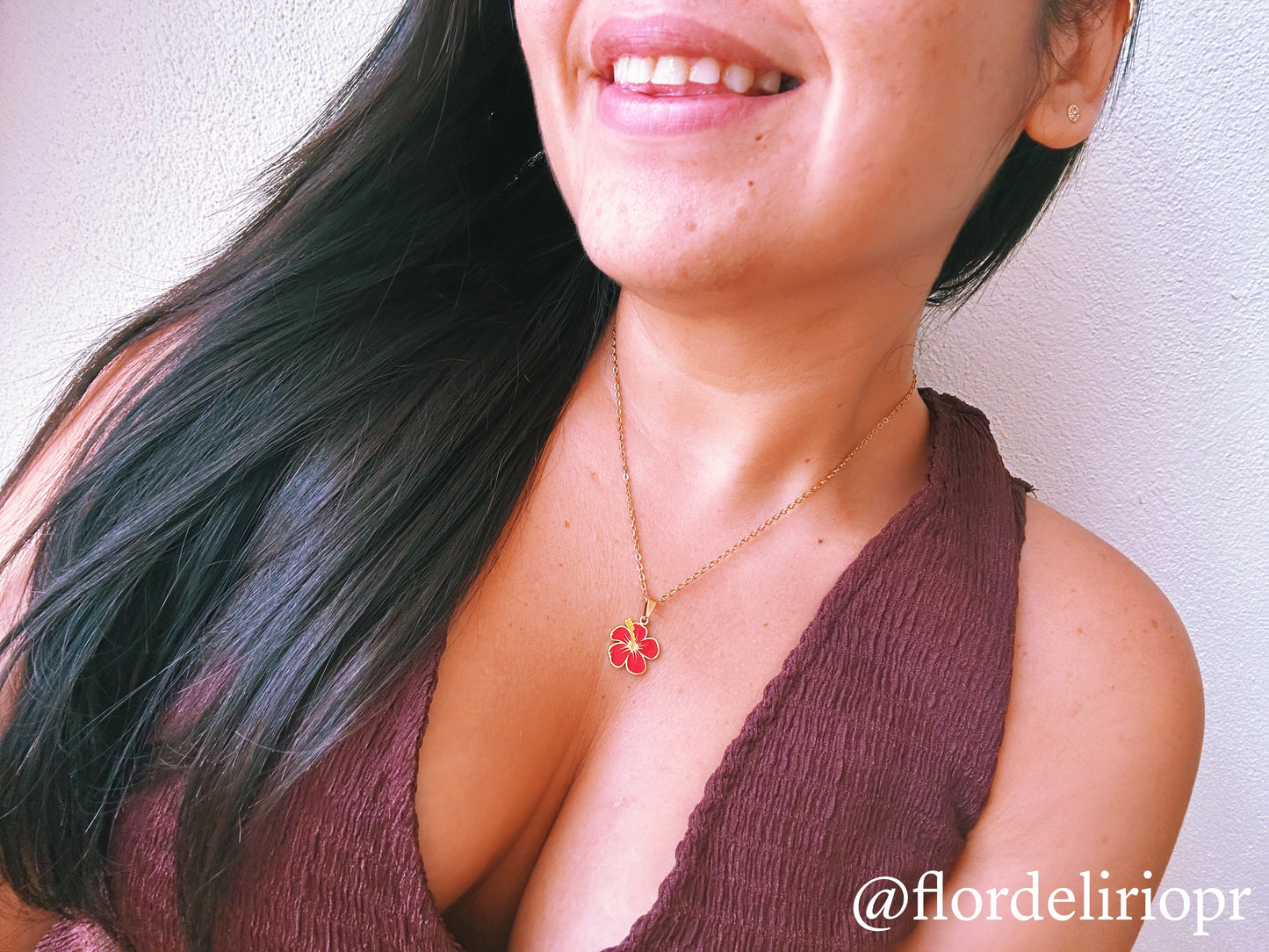 Red Flor de Maga necklace