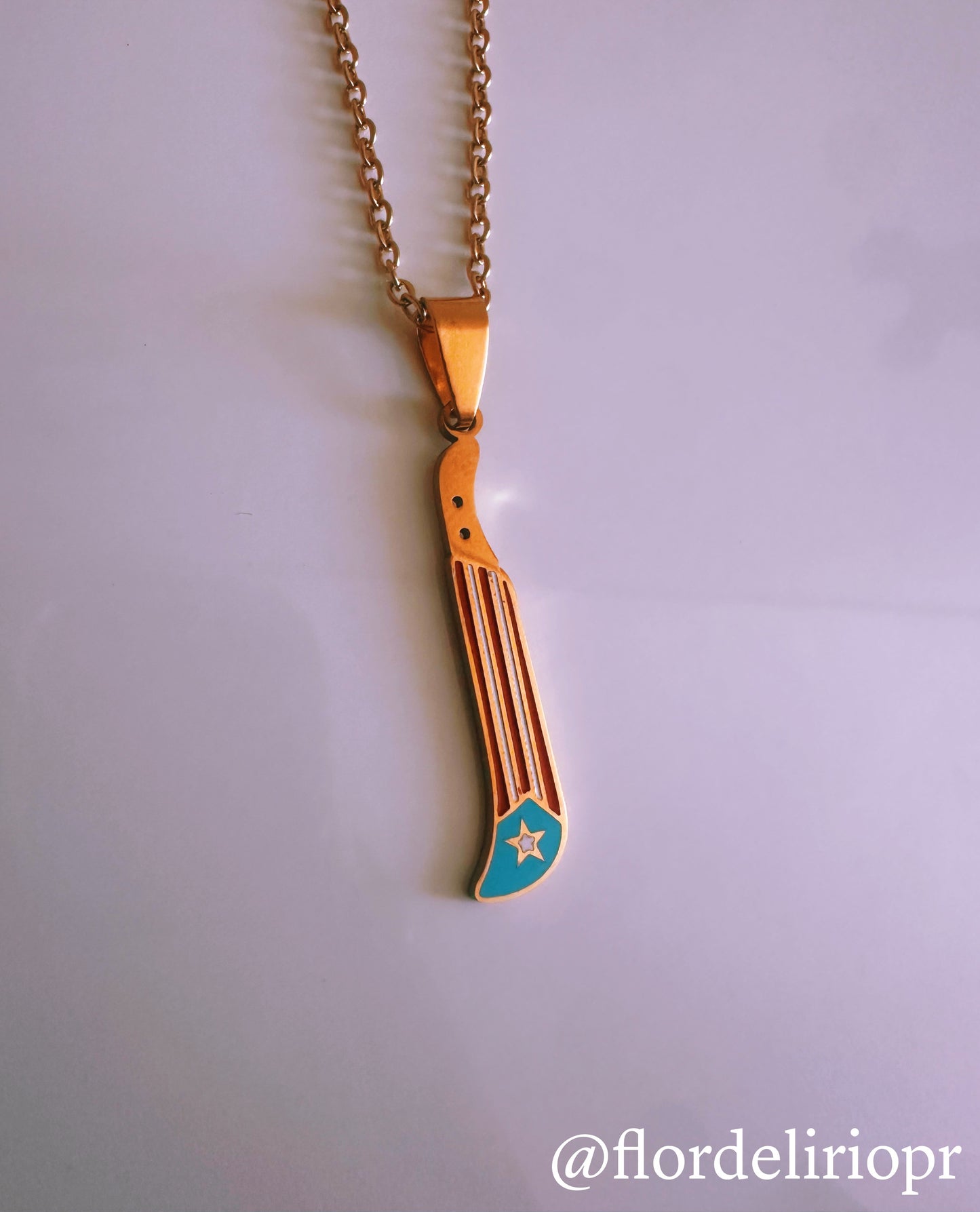 Machete y bandera necklace