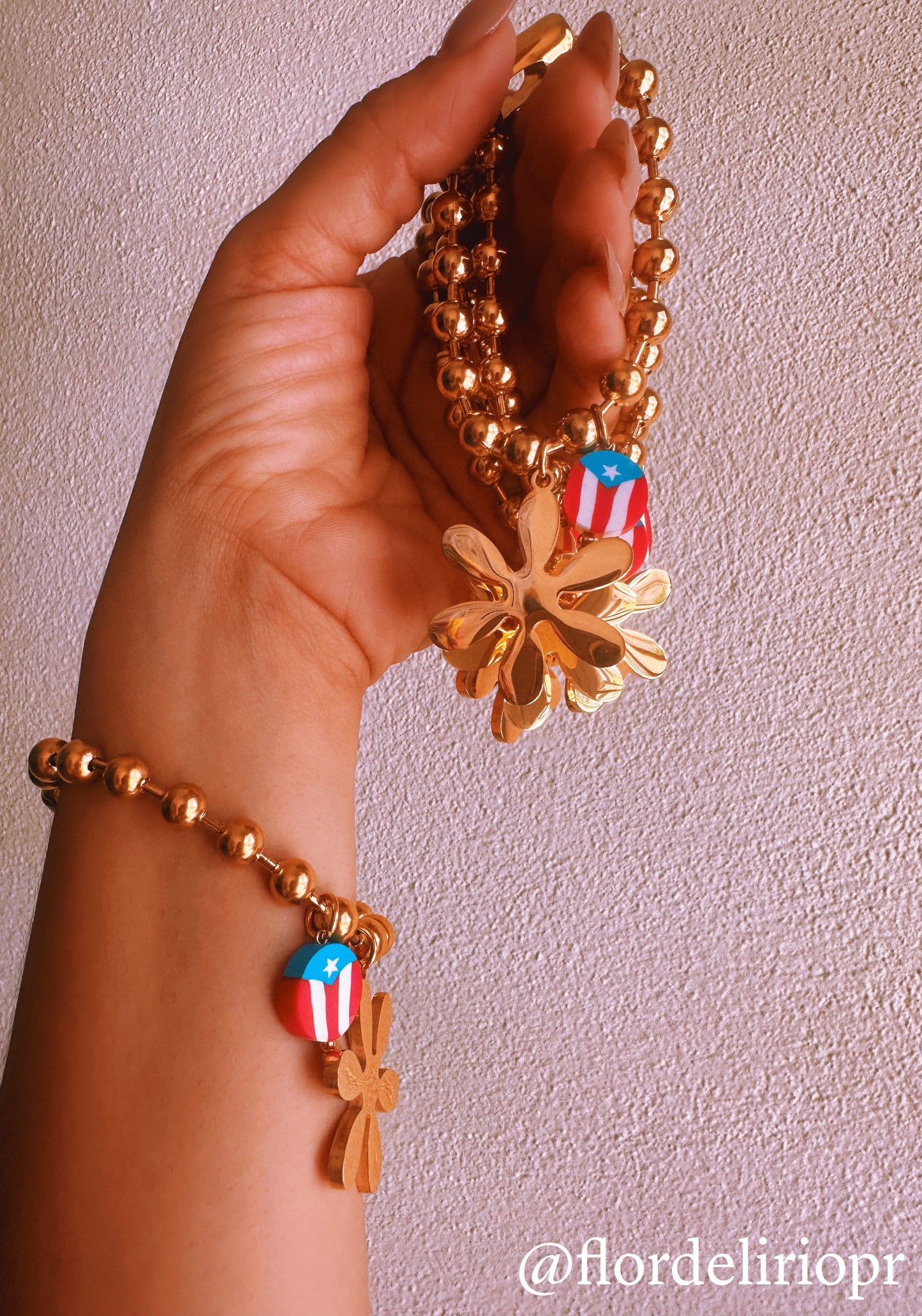 Flor y bandera bracelet