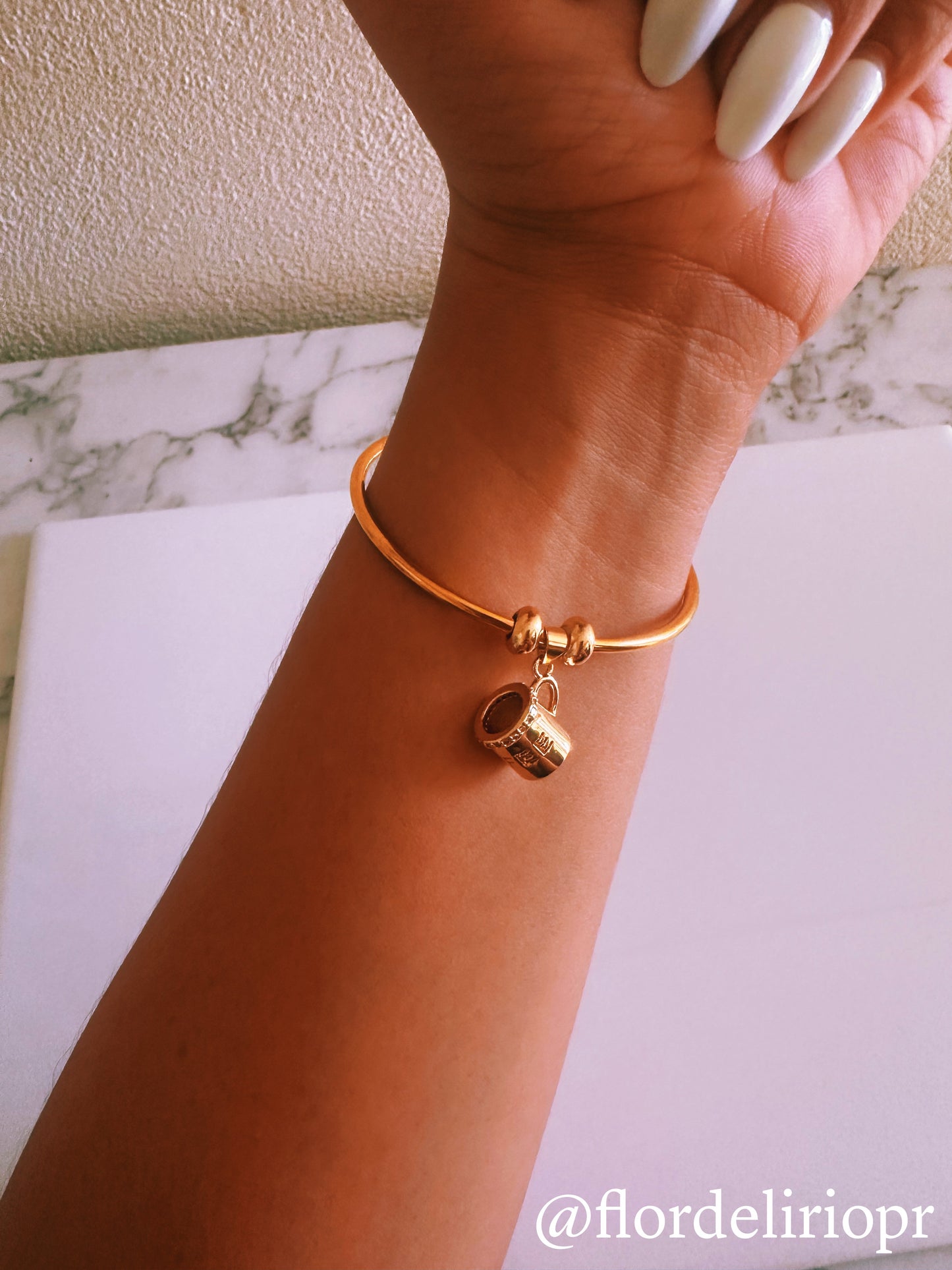 Coffee cup bangle