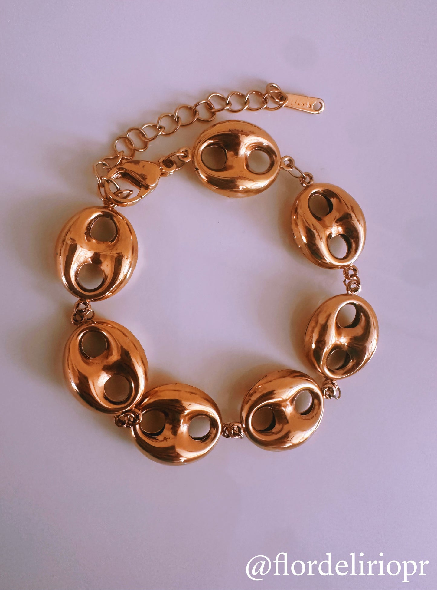 Chunky coffee beans bracelet