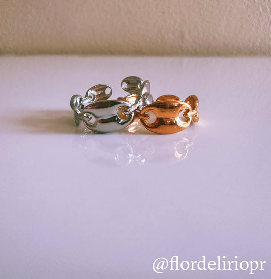 Coffee bean open ring