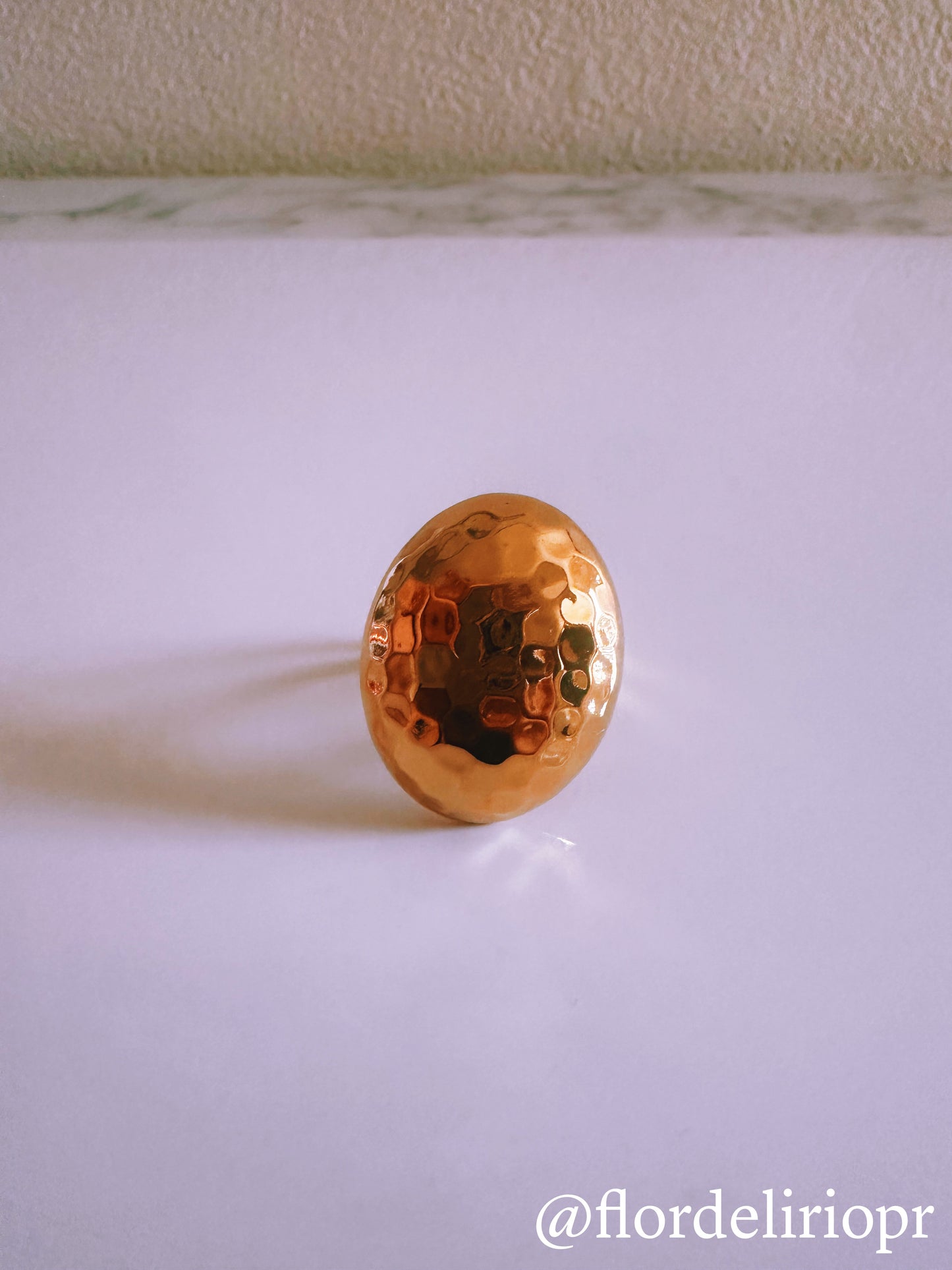 Gold oval ring